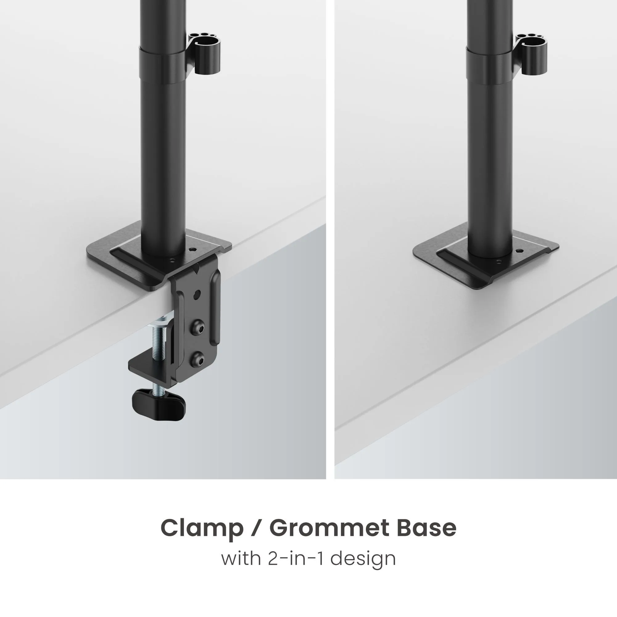 Soporte para Monitor con Brazo de 17″ a 32” - 360°  Mariposa y Ojal - BM711-  Brasforma