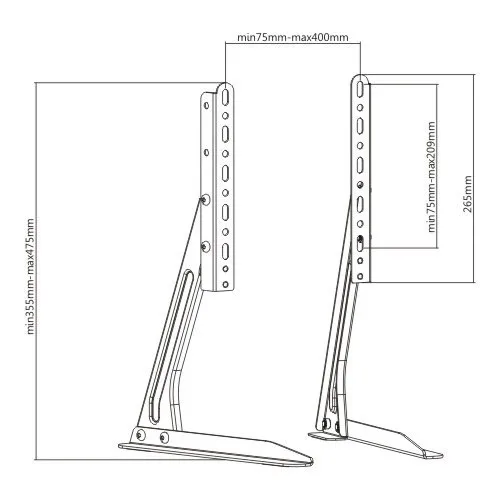 SOPORTE BASE UNIVERSAL DE 13 A 70 PULGADAS BRASFORMA BRASIL