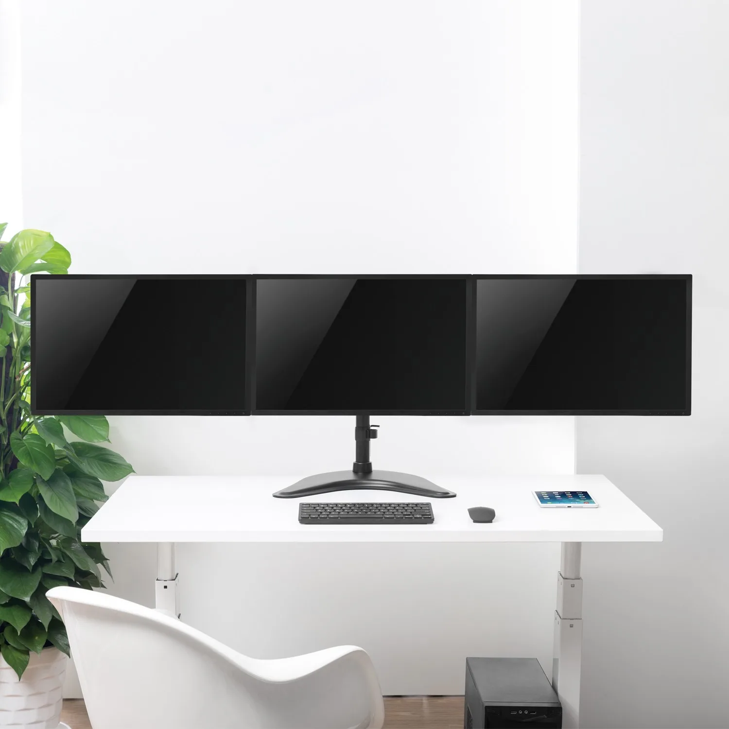 Soporte 3 Monitores  Gamer 13" a 27" Articulado 360°  21 kg