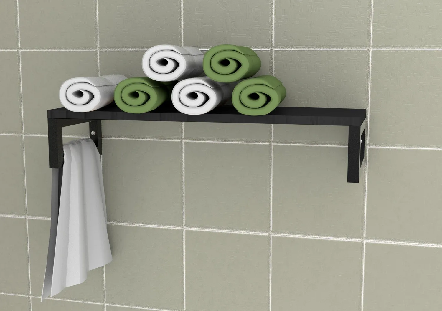 Estante Industrial 1 Repisa 60cm x 20cm CAFE 20kg