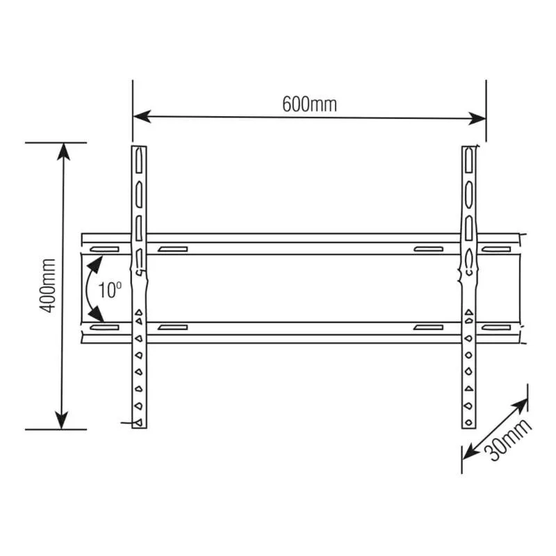 Soporte Inclinable para TV  37” a 85”  ULTRA SLIM  50kg - SBRP615 Brasforma