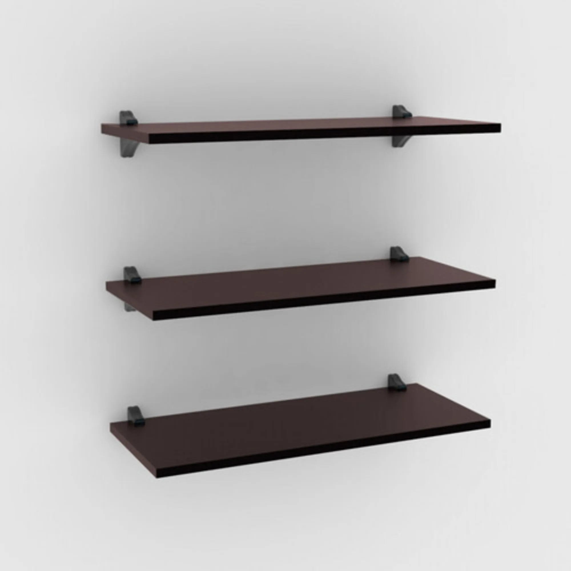Repisa Flotante + 2 Soportes  60×25cm  CAFE - Brasforma