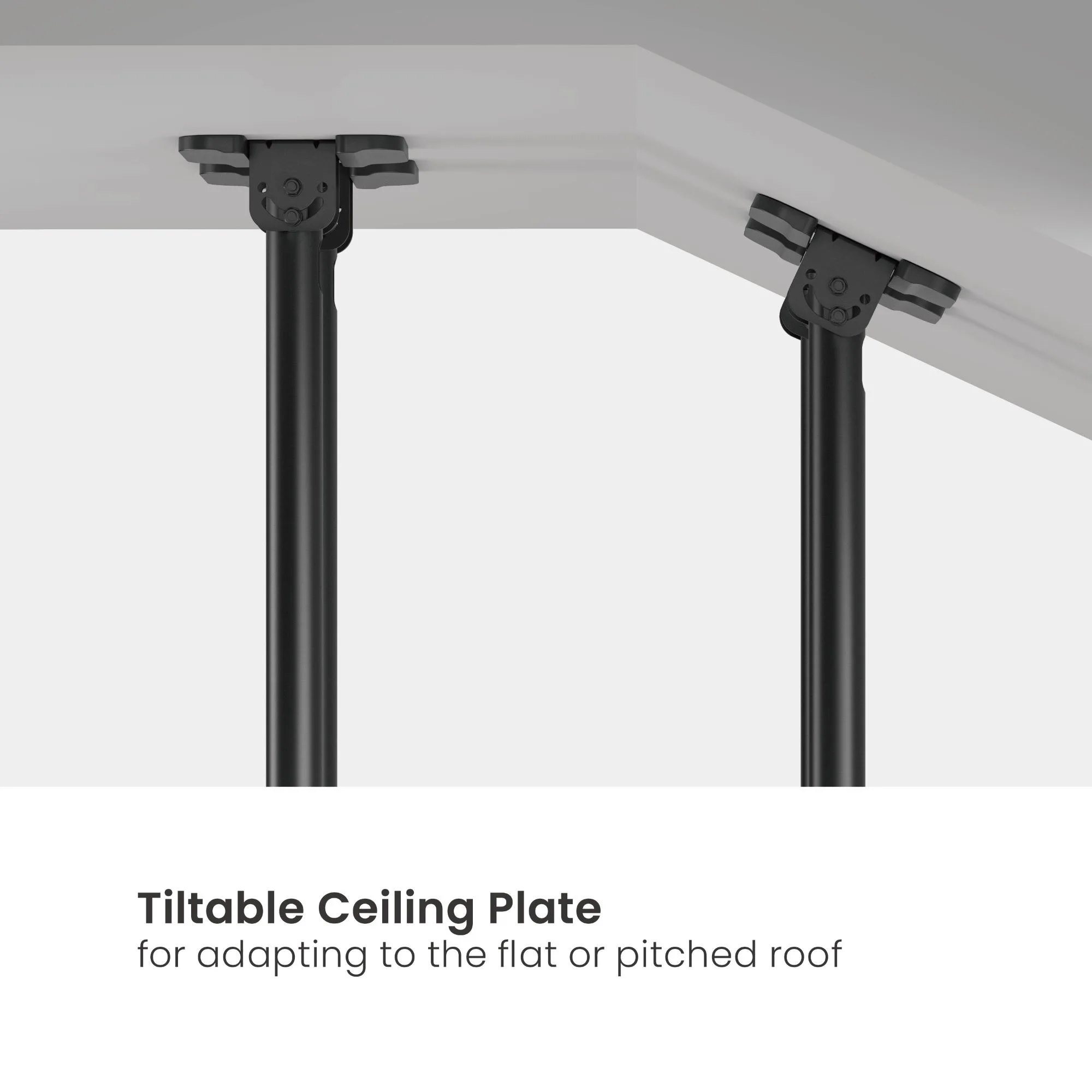 Soporte para TV Grande de Alta carga para Techo 60" a 120" 120kg  Doble Tubo  SBRP15610L Brasforma
