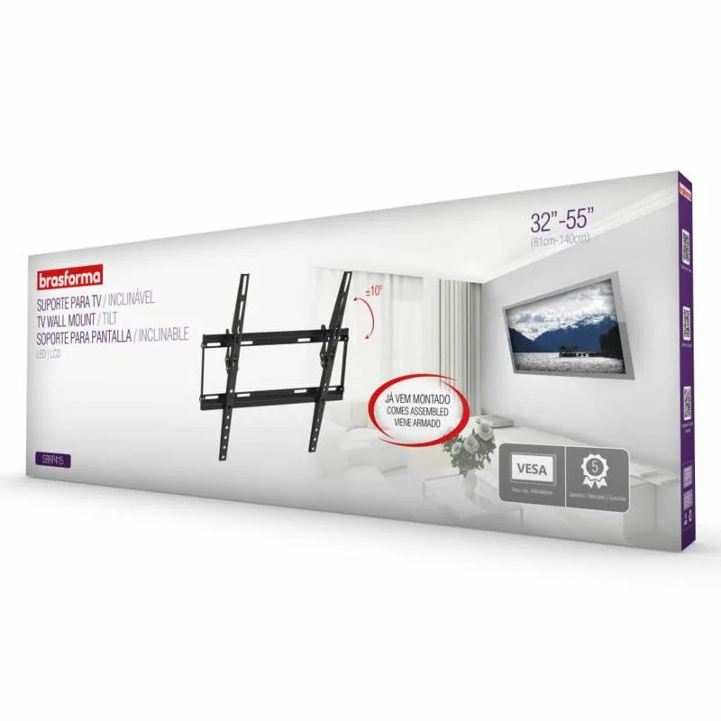 Soporte TV - 32" a 55" - Inclinable - ULTRA SLIM - SBRP415