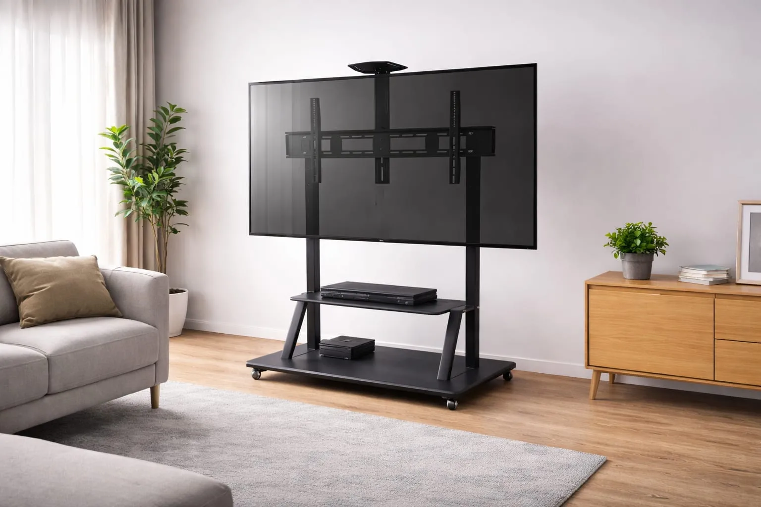 Pedestal de TV para Carga Pesada 55" a 110" - 120kg - SKCR0204E  Brasforma