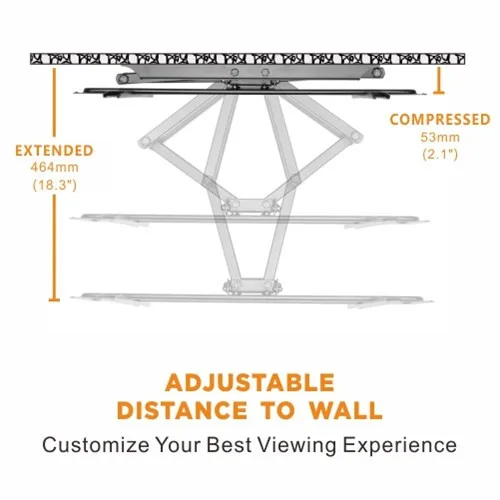 Soporte TV Brazo articulado de 46cm - 37" a 70"  40 kg