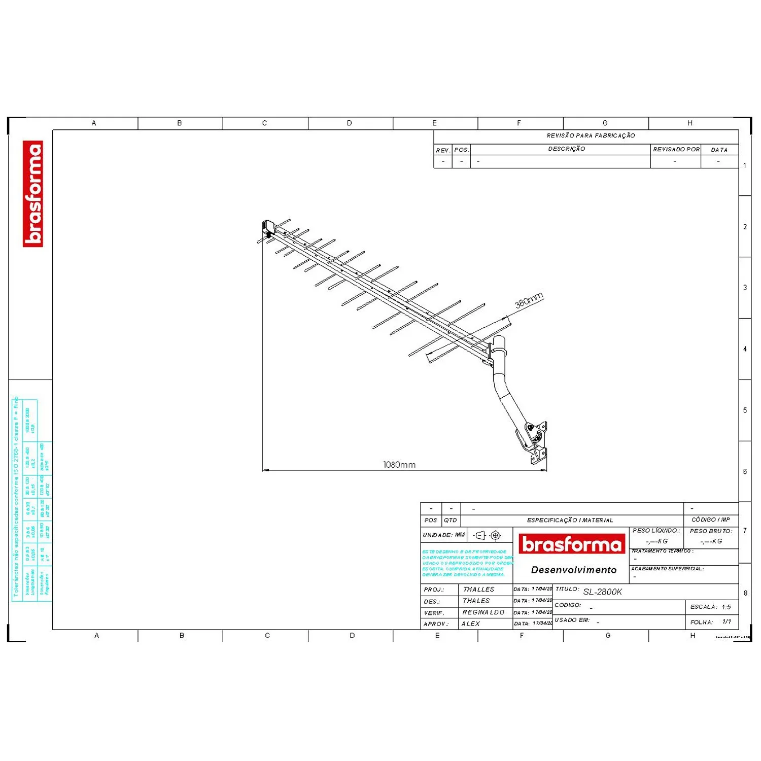 Kit Antena Digital Externa  -log28 -14dbi - Canales  14 Al 83 VHF