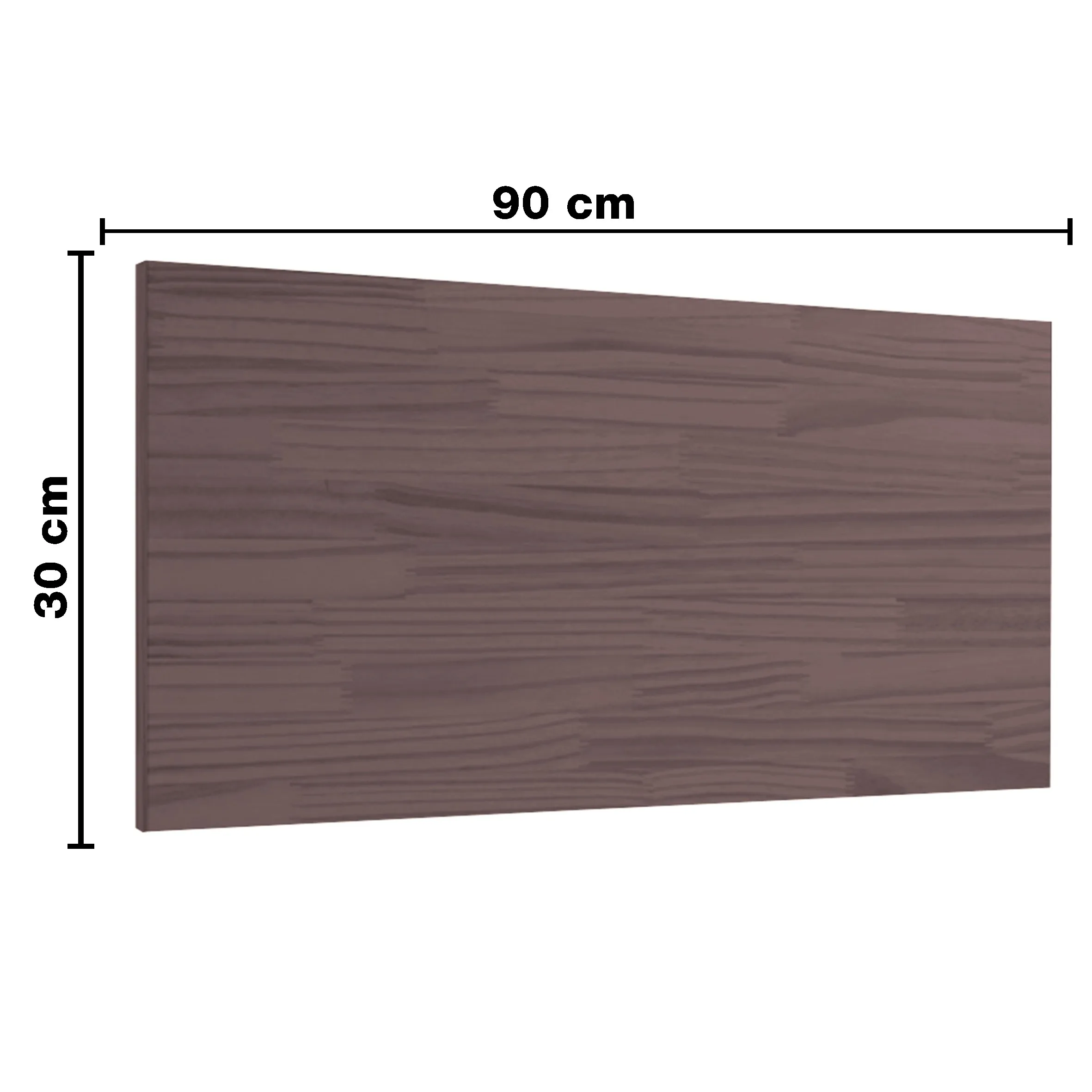 Repisa  +  Soporte  90cm × 30cm  MDP  NOGAL - KIT