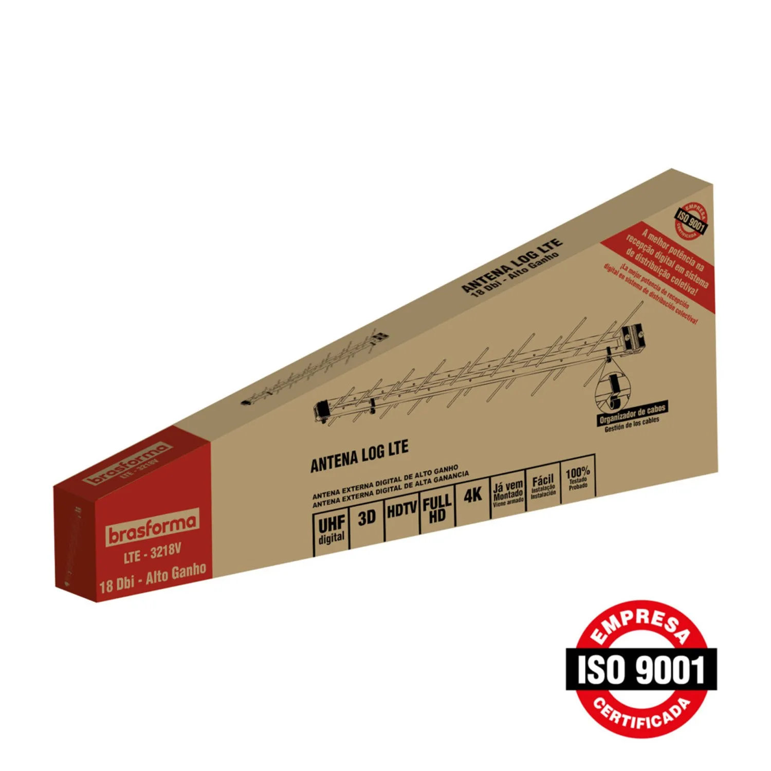Combo!! ANTENA  EXTERNA HD - UHF - 18dbi + Mástil + Cable