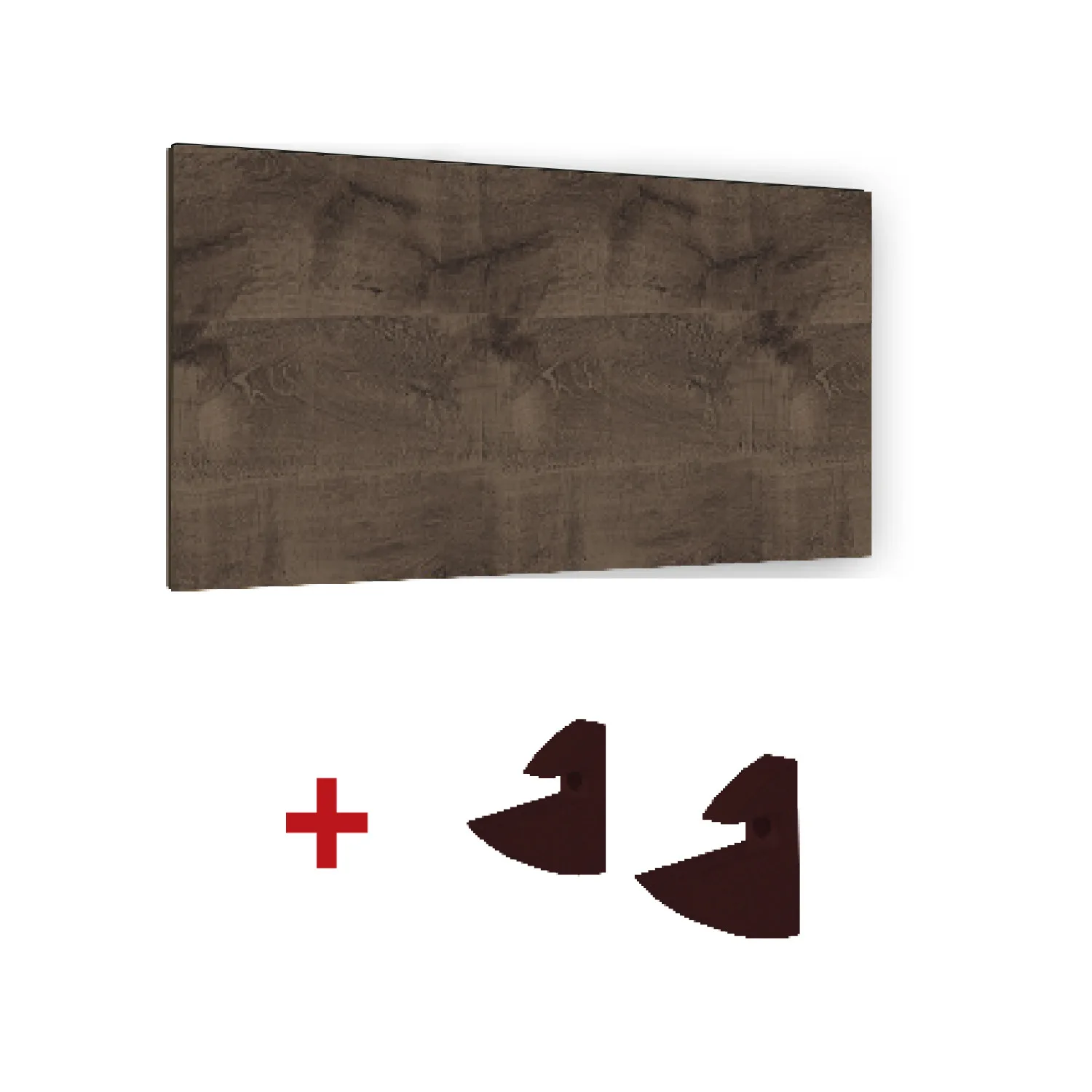 KIT 3 REPISAS FlOTANTES  + SOPORTES 60X30 CAFE BRASFORMA