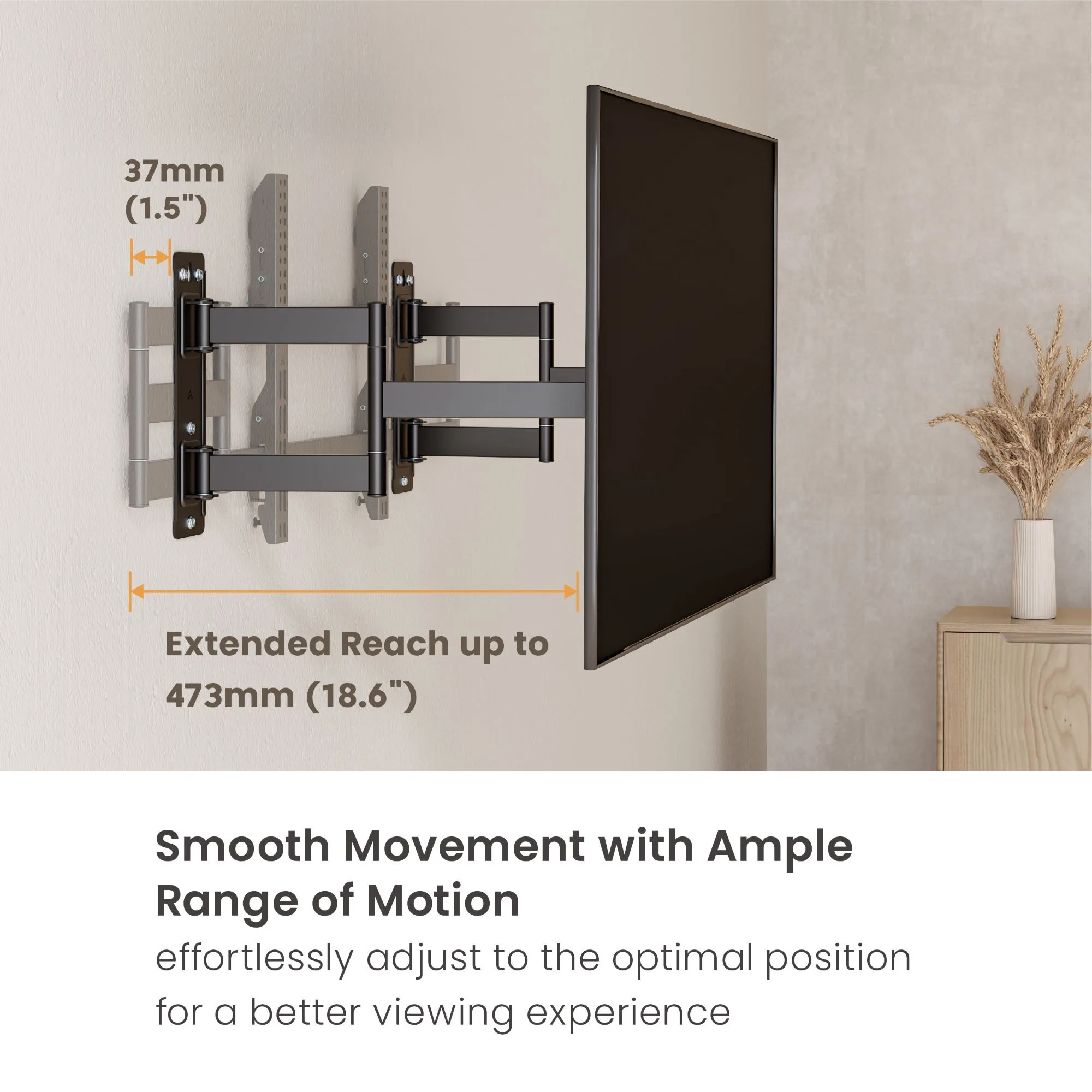 Soporte de TV INFINITY4  para MultiEspacios Heavy duty - 55" a 90" 80kg Brasforma