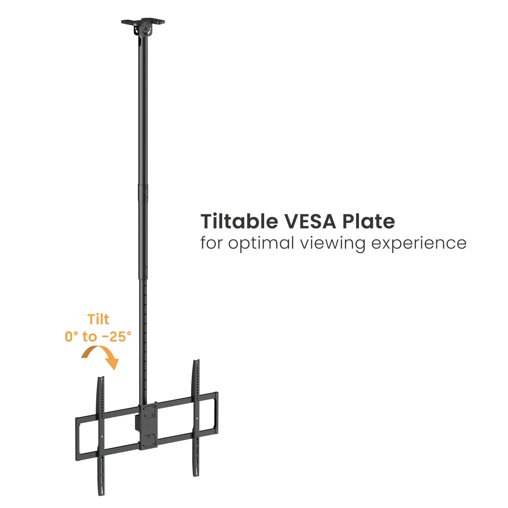 Soporte de Techo  para TVs Grandes de Alta Carga  50" a 100" - 80KG  Inclinable Sbrp1568XL  Brasforma
