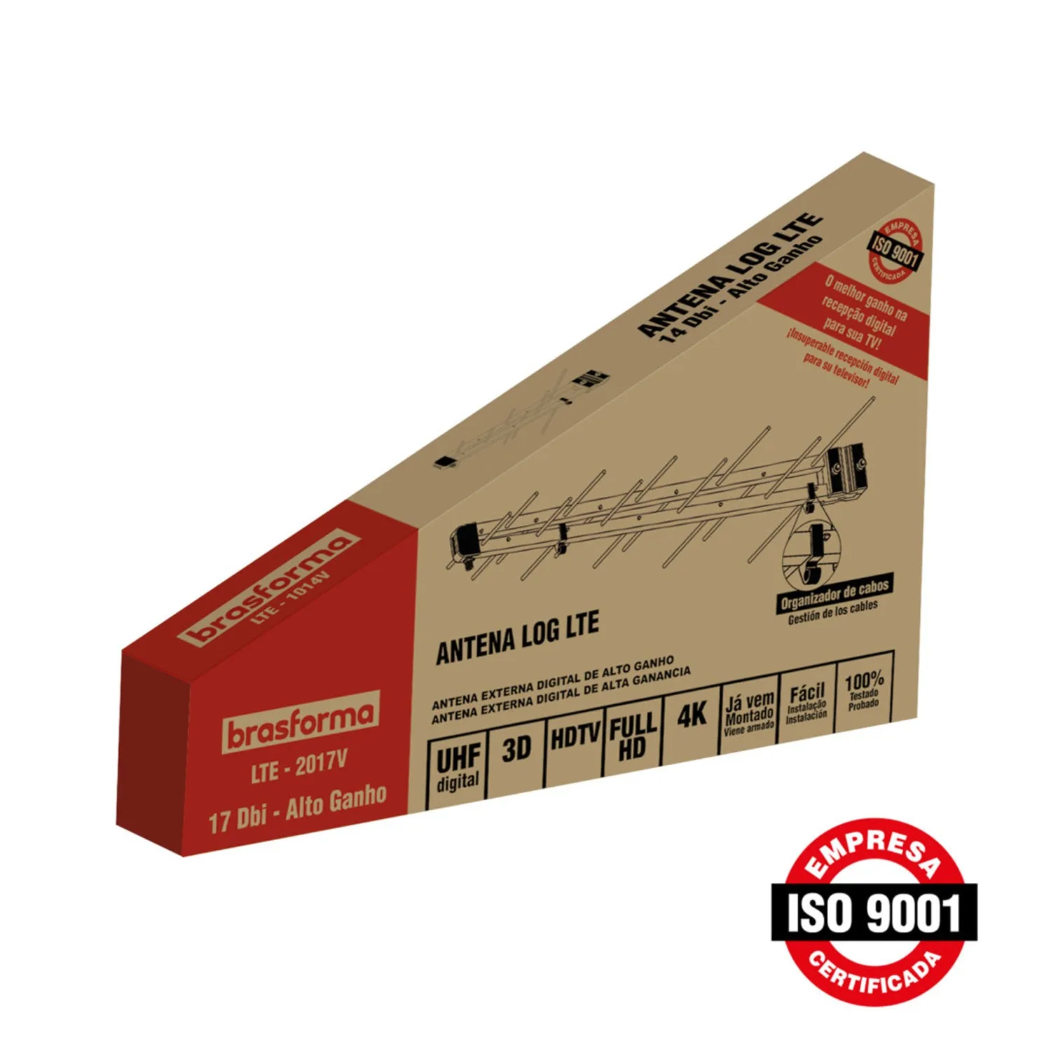 ANTENA EXTERNA HD 17dbi -UHF-3D- Full HD - 20 ELEMENTOS