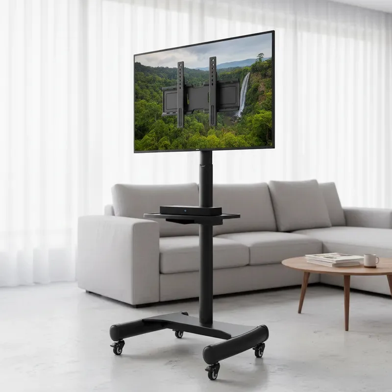 Pedestal de TV para 32" a  86" 50kg  Ruedas y Bandeja  SKCR01007 Brasforma