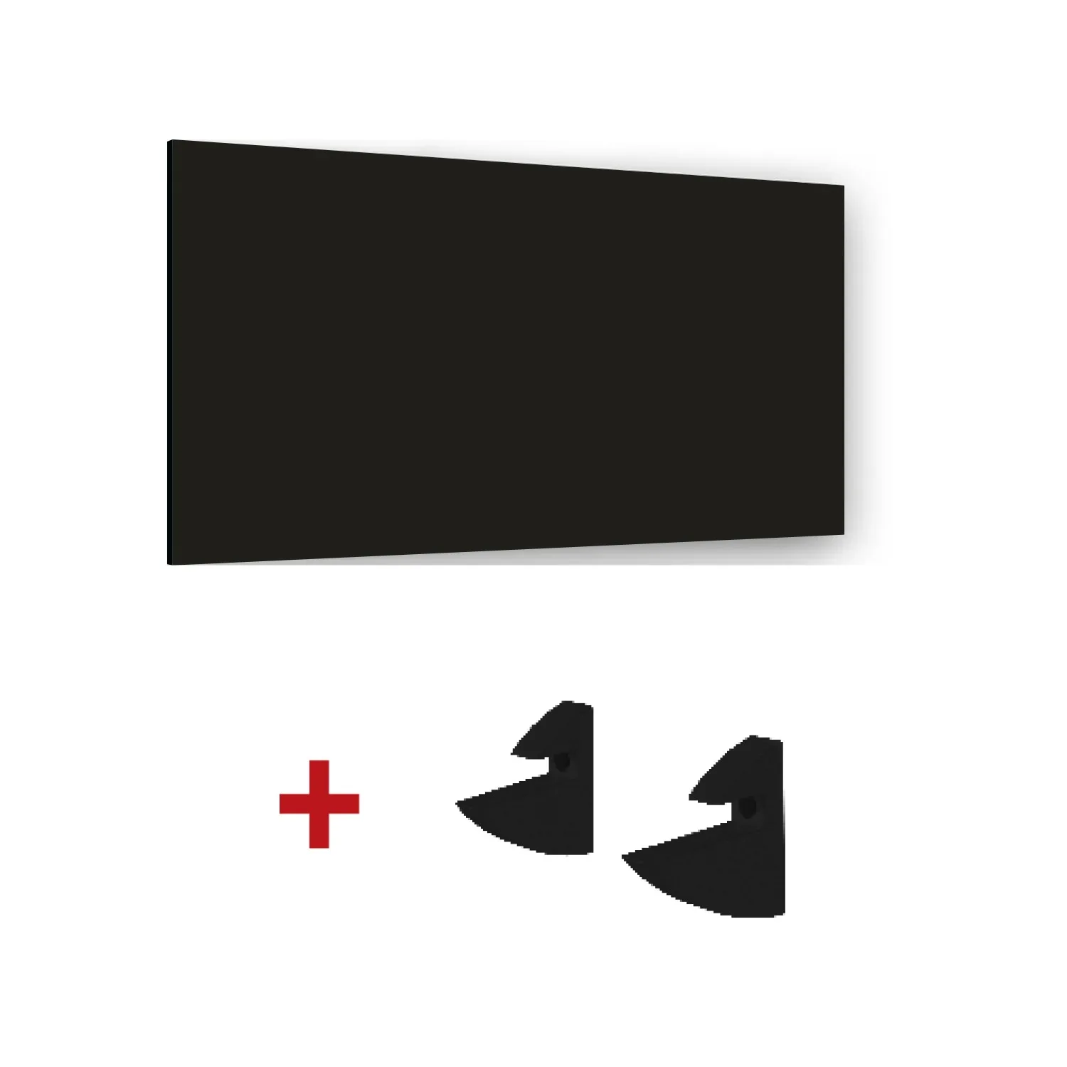 Repisa + Soporte  NEGRO 60×30x1,5 cm  MDP- KIT