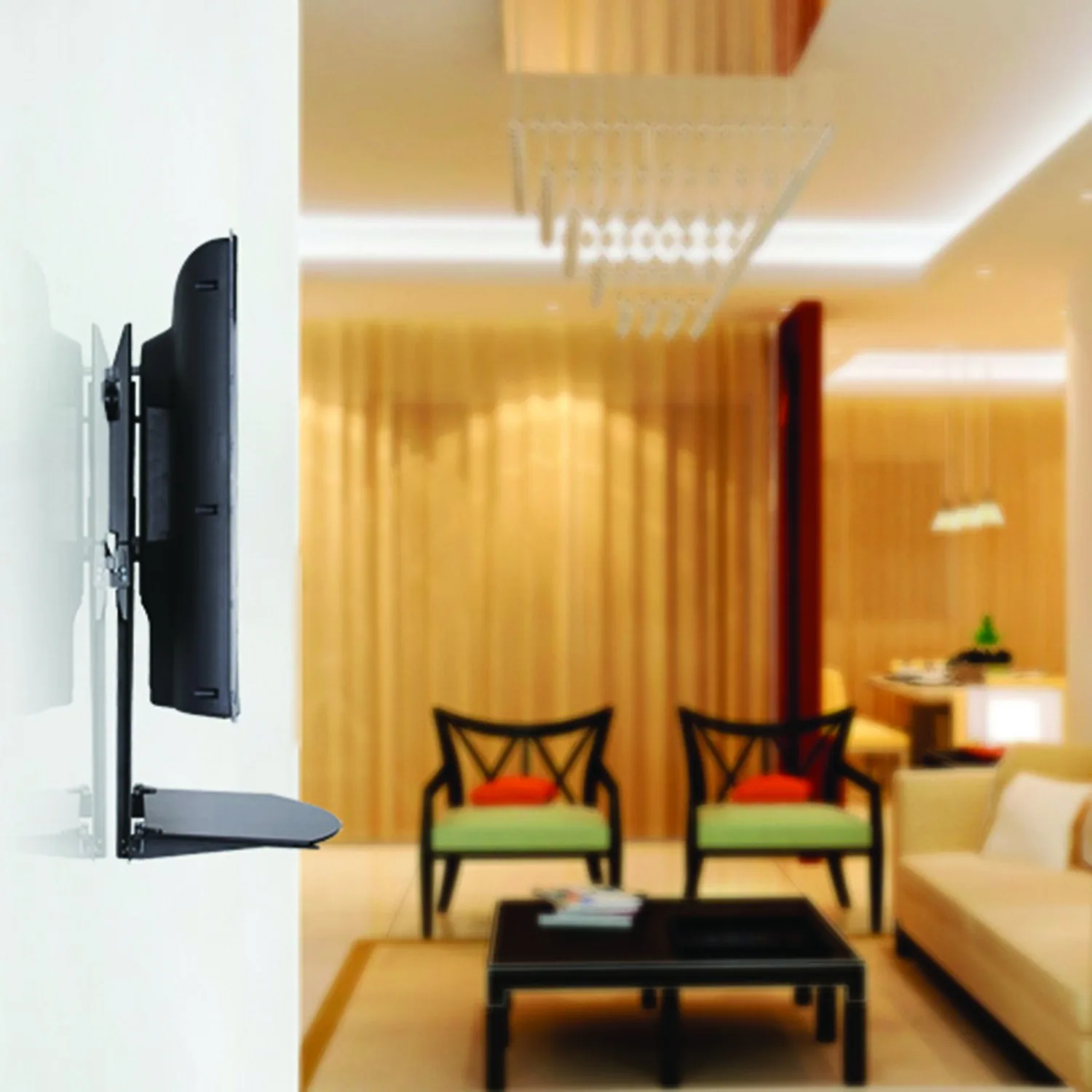 Soporte Deco-Juegos- 10kg - TV, Pared o Tabique - Vidrio/Acero