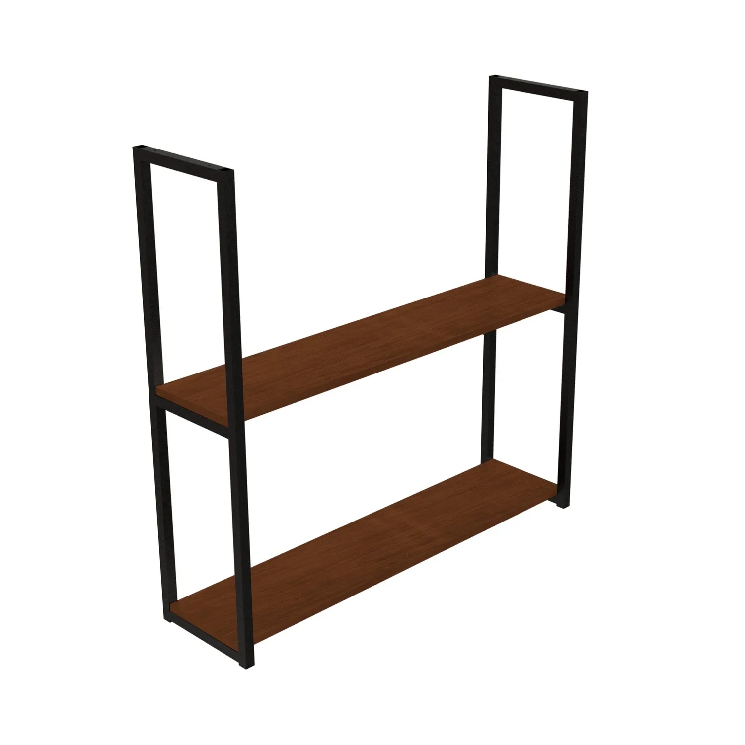 Estante Industrial 2 repisas 90x20 CAFÉ - PISO / PARED 20kg