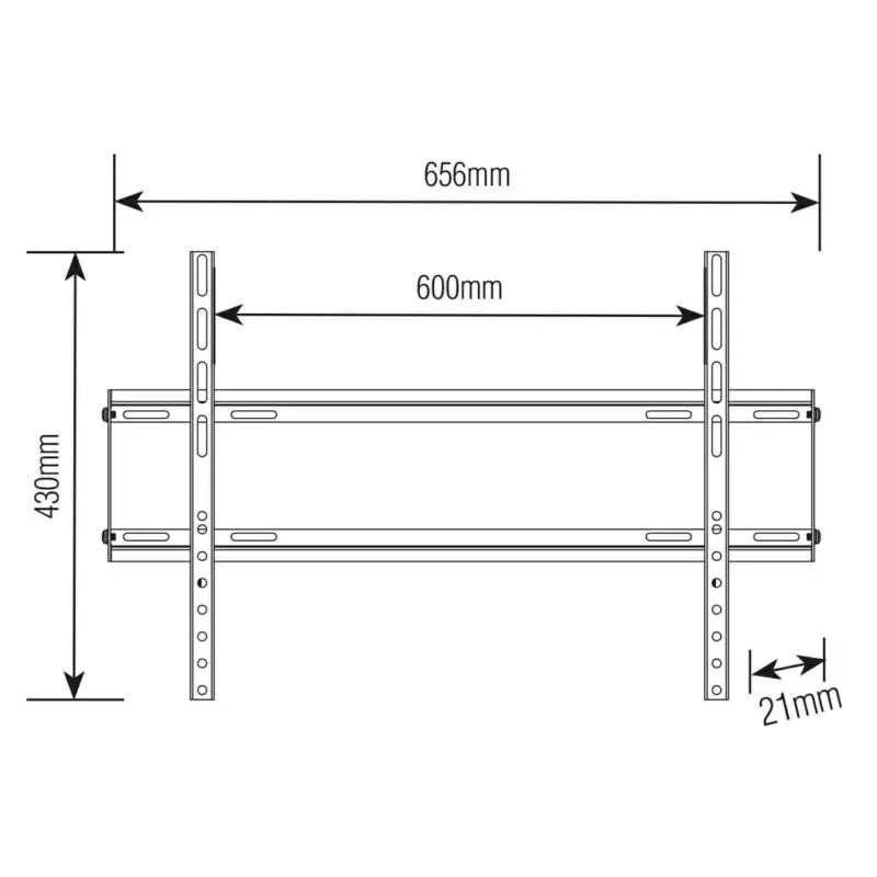 Soporte Fijo Para TV  37" a 75" Ultra delgado - SBRP604  Brasforma