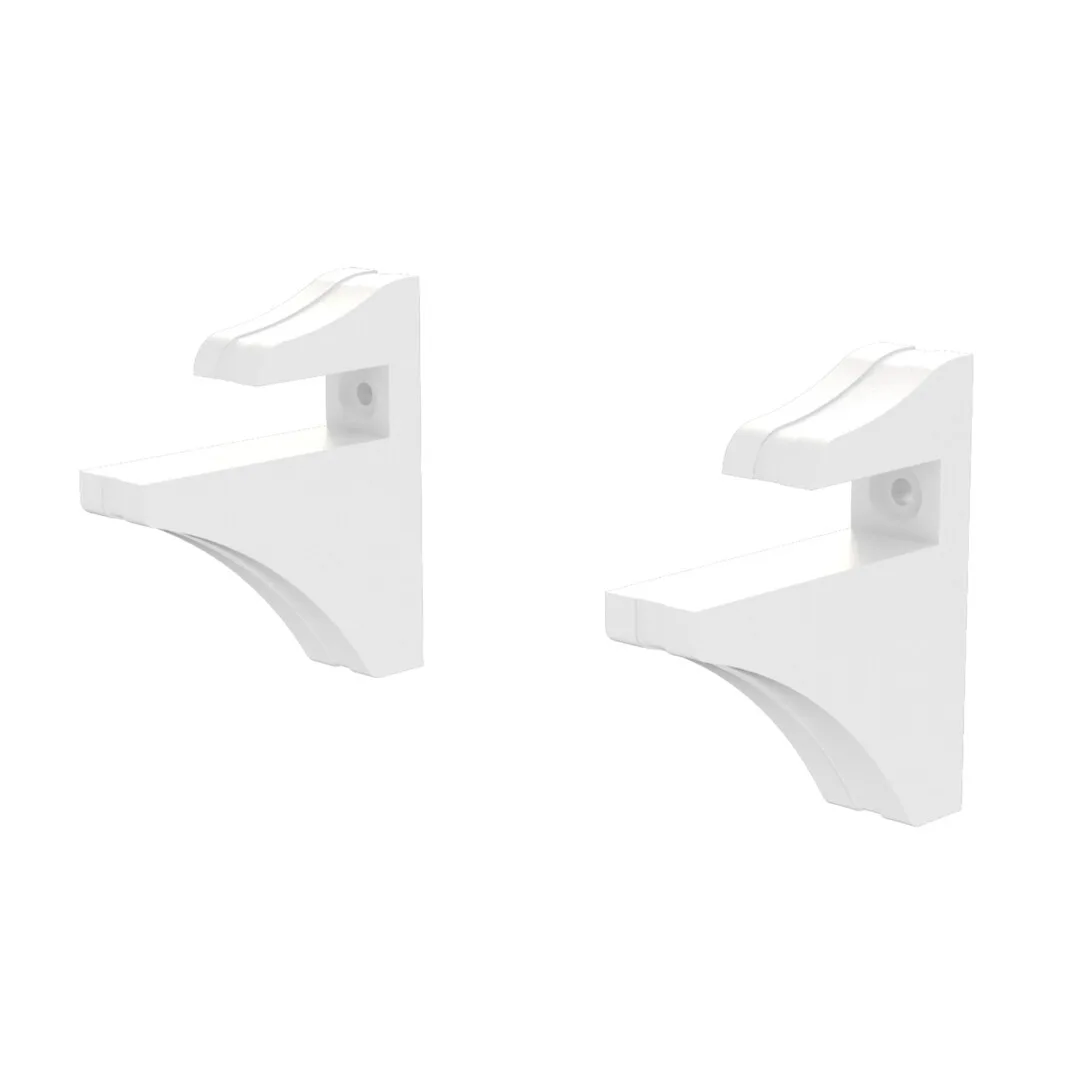 Soportes para Repisas de plástico BLANCA  2un. 15mm Brasforma
