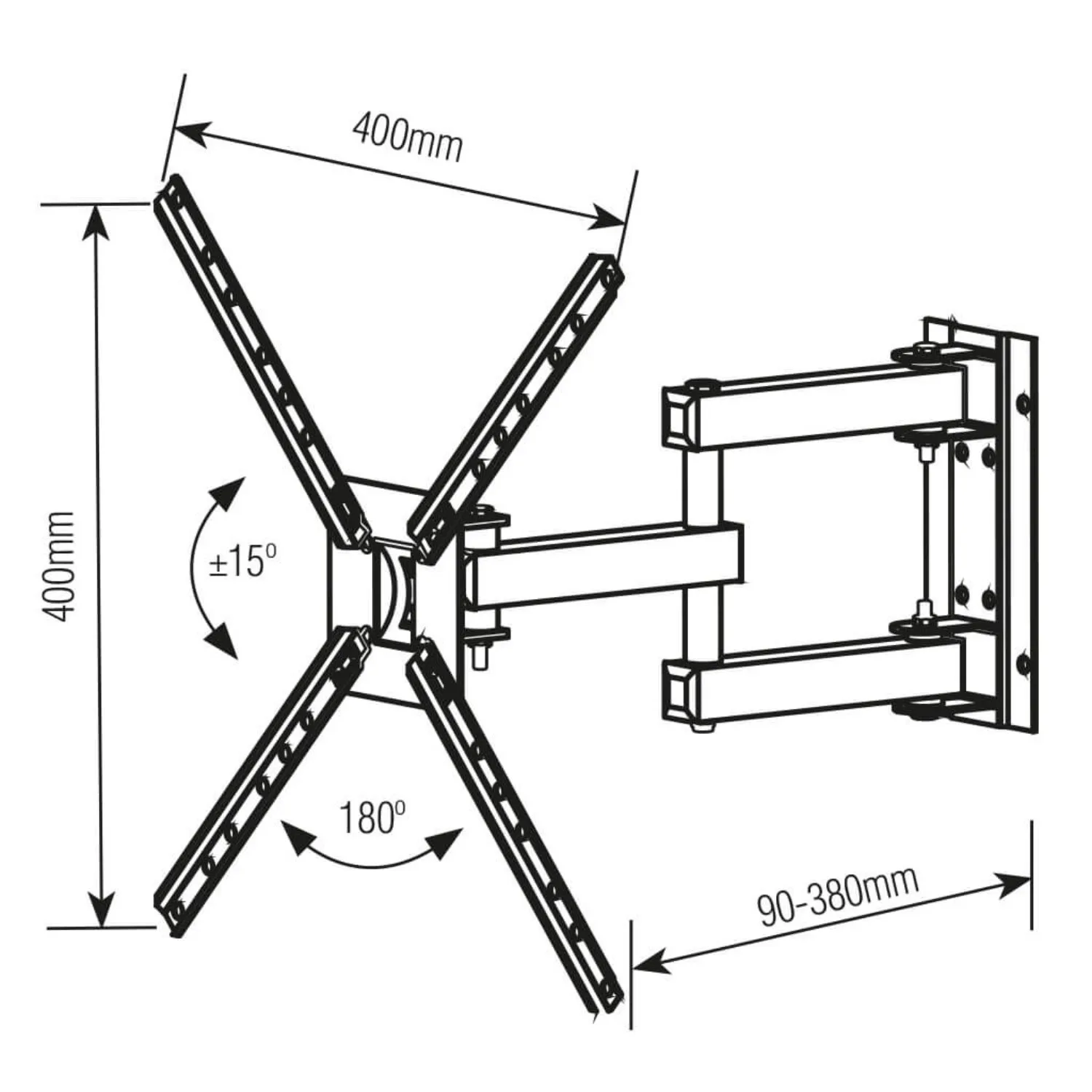SOPORTE ARTICULADO PARA TV/LED/LCD - SBRP140B