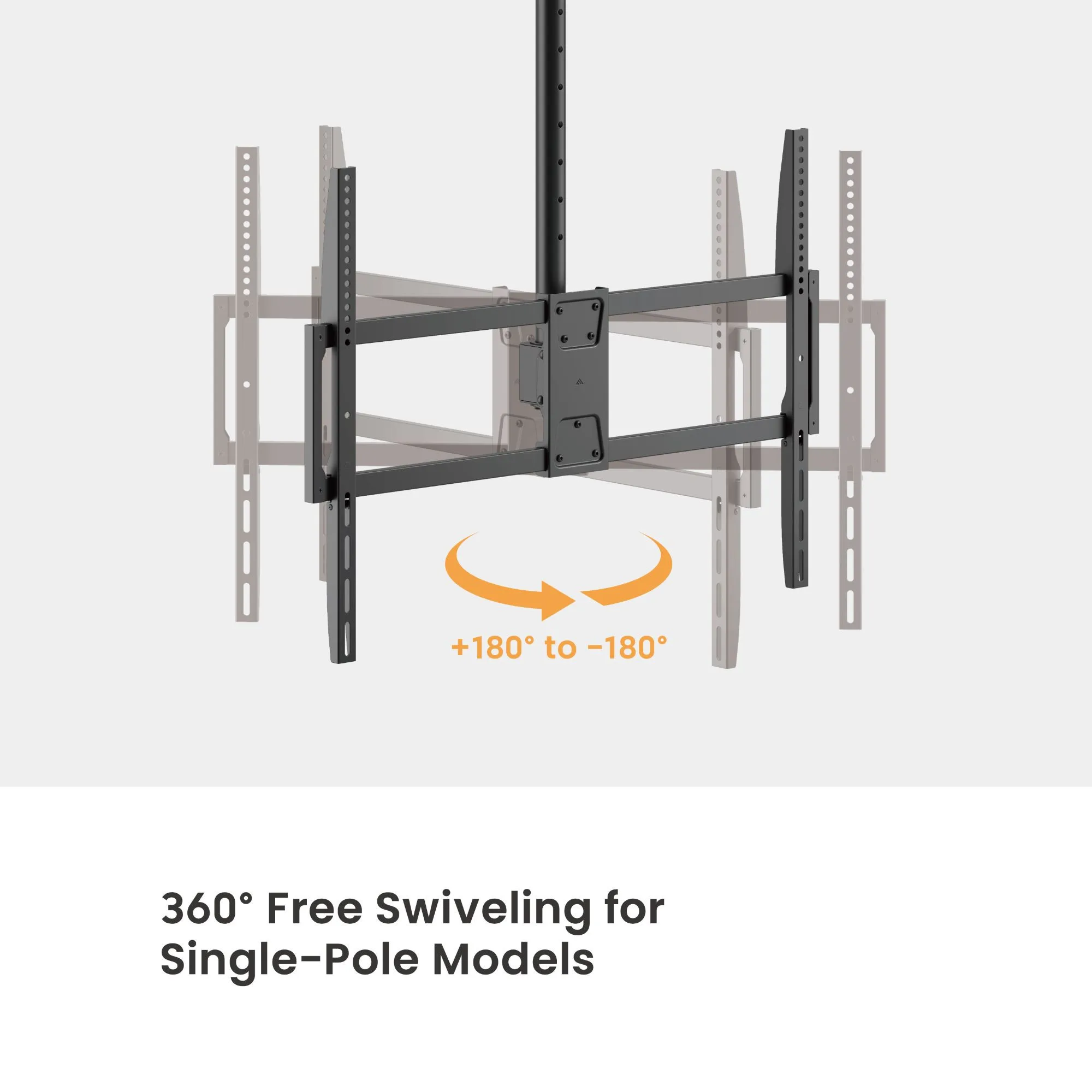 Soporte de Techo  para TVs Grandes de Alta Carga  50" a 100" - 80KG  Inclinable Sbrp1568XL  Brasforma