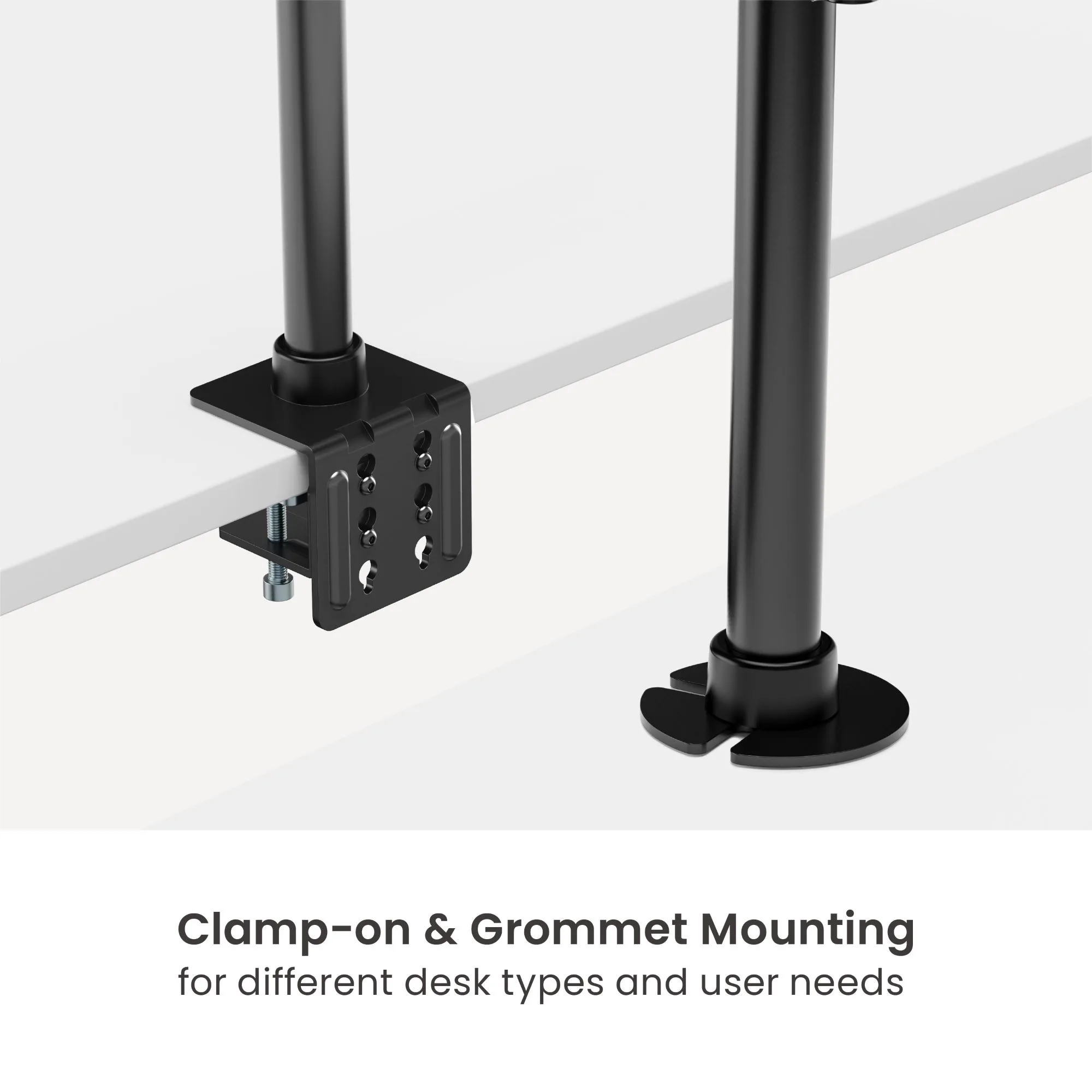 Soporte para 4 Monitores  de Alta Carga  17" a 35"  60kg  SBRM741 - Brasforma