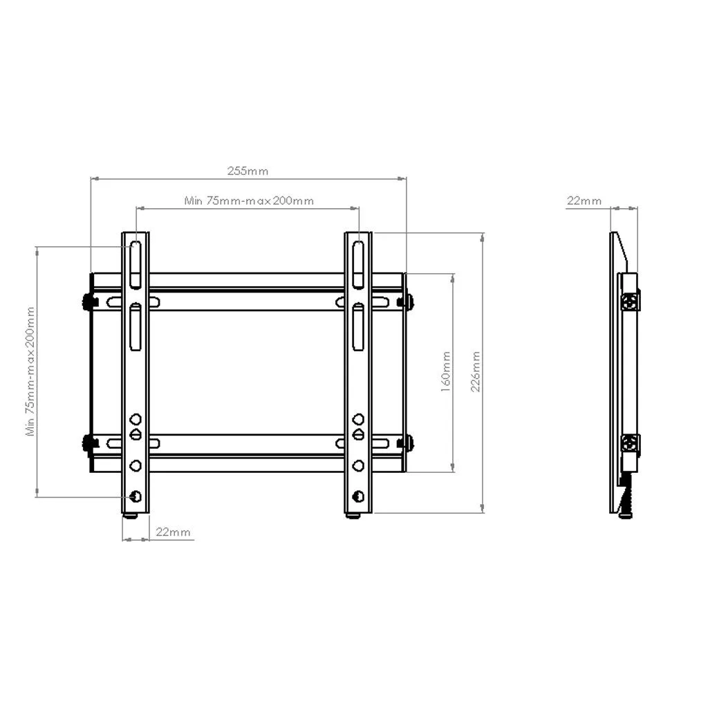 Soporte Fijo TV Ultra Slim 23" a 42" Como Cuadro
