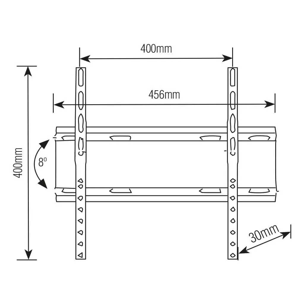 Soporte para TV Inclinable - Ultra delgado - 32" a 55"  FT-141 Forte By Brasforma