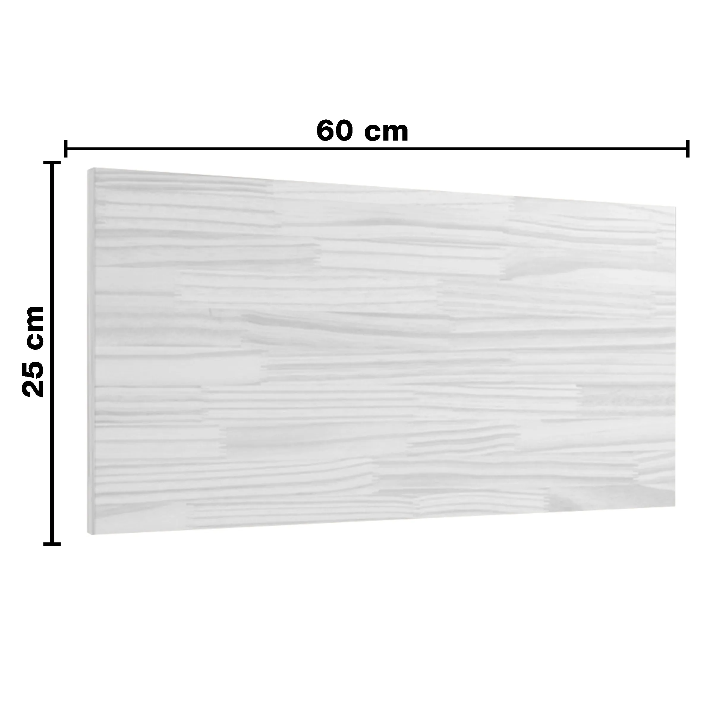 Repisa  +  Soporte  60cm x 25cm  MDP  BLANCO - KIT