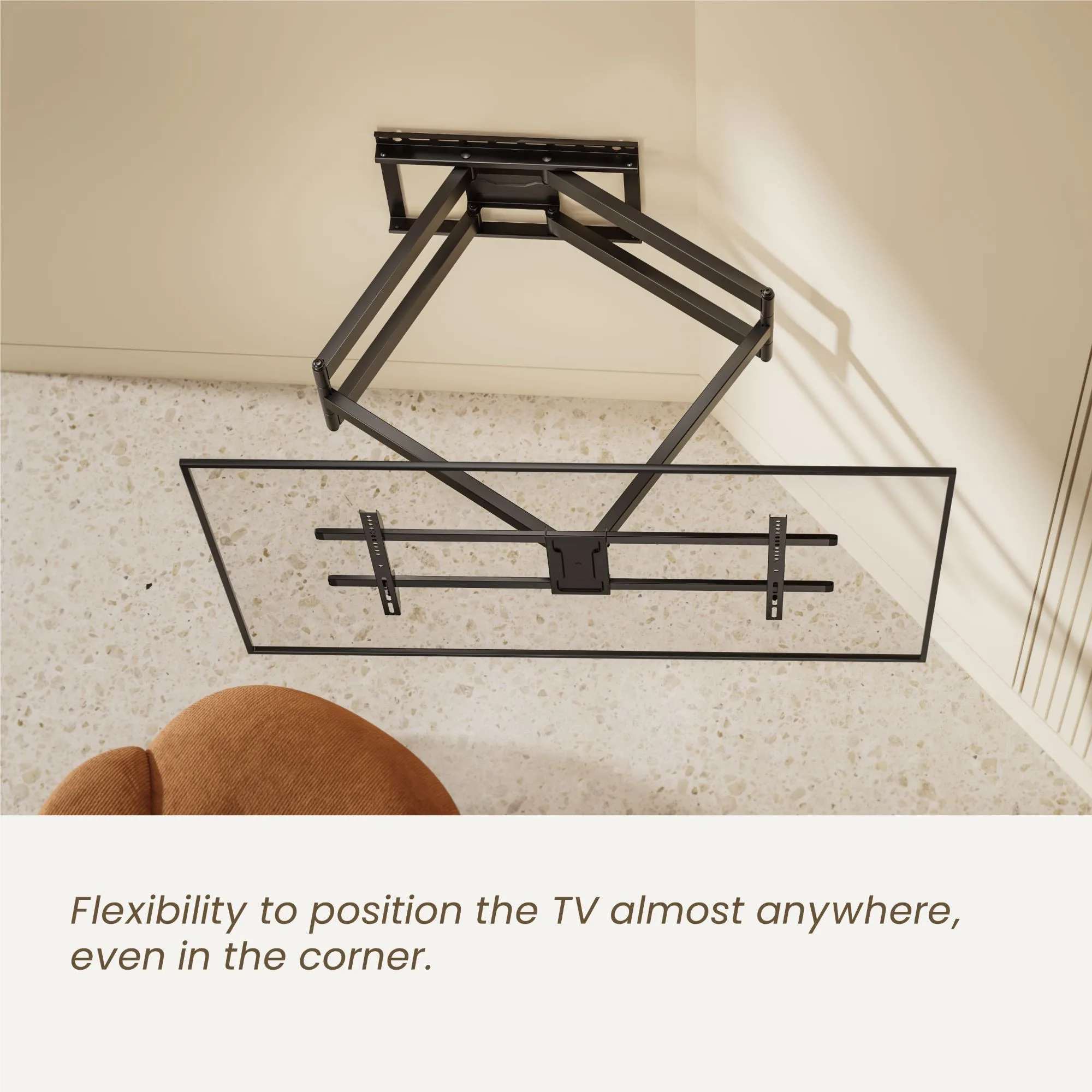 Soporte para TV con doble Brazo de 1.08m  43" a 90"  60kg - sbrp84-486XL  Brasforma