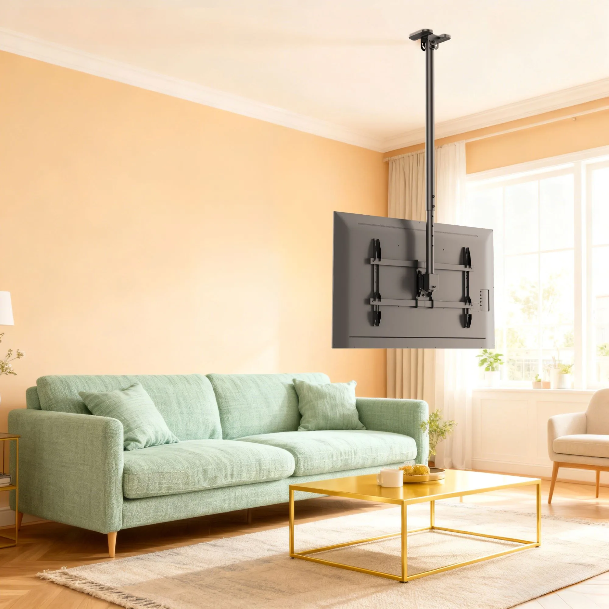 Soporte de TV para Techo  43" a 86" -  Inclinable 360°  60kg   SBRP1546L  BRASFORMA