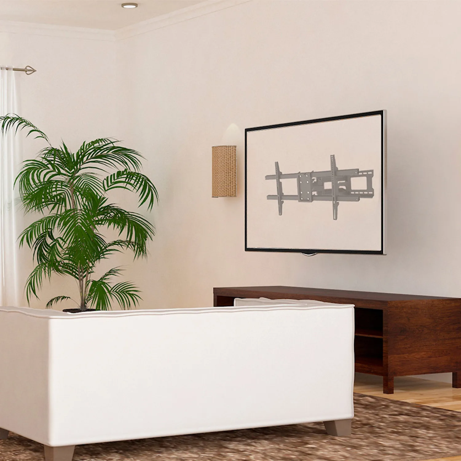 Soporte TV con doble Brazo de 63cm - 37" a 100"  60kg  SBRP2480 Brasforma