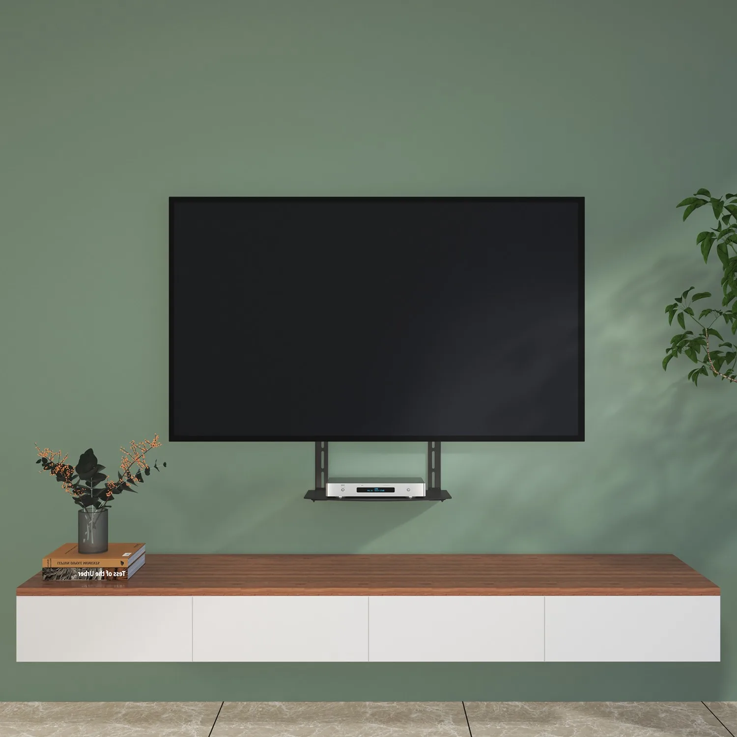 Soporte Deco-Juegos- 10kg - TV, Pared o Tabique - Vidrio/Acero
