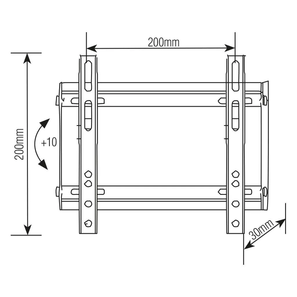 Soporte para TV  Inclinable Ultra Delgado - 23" a 42" FT121 Forte By Brasforma