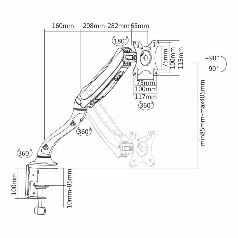 Soporte articulado para monitor SBRM 713
