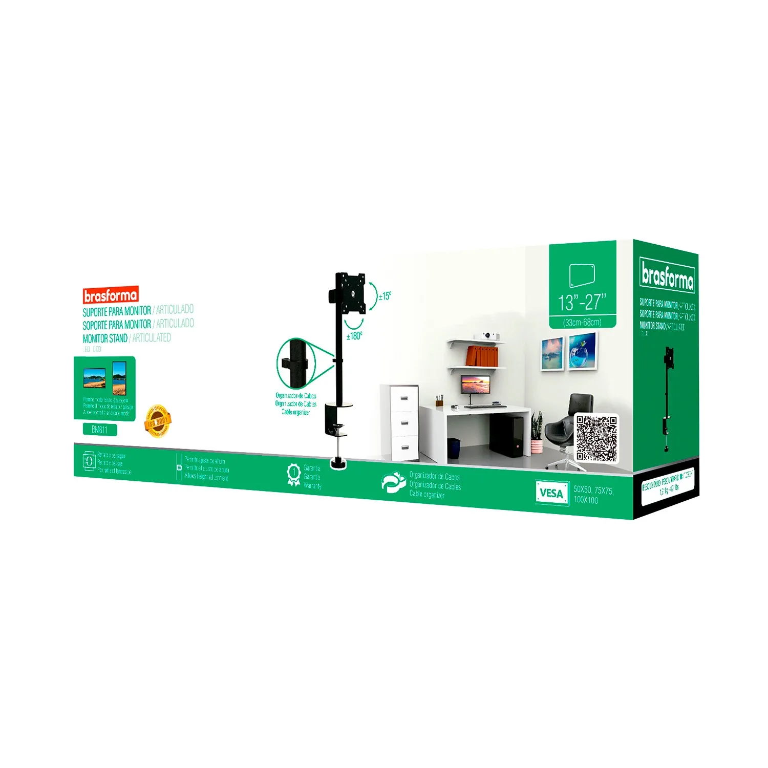 Soporte para monitore -13 "a 27" Orilla de mesa 8kg