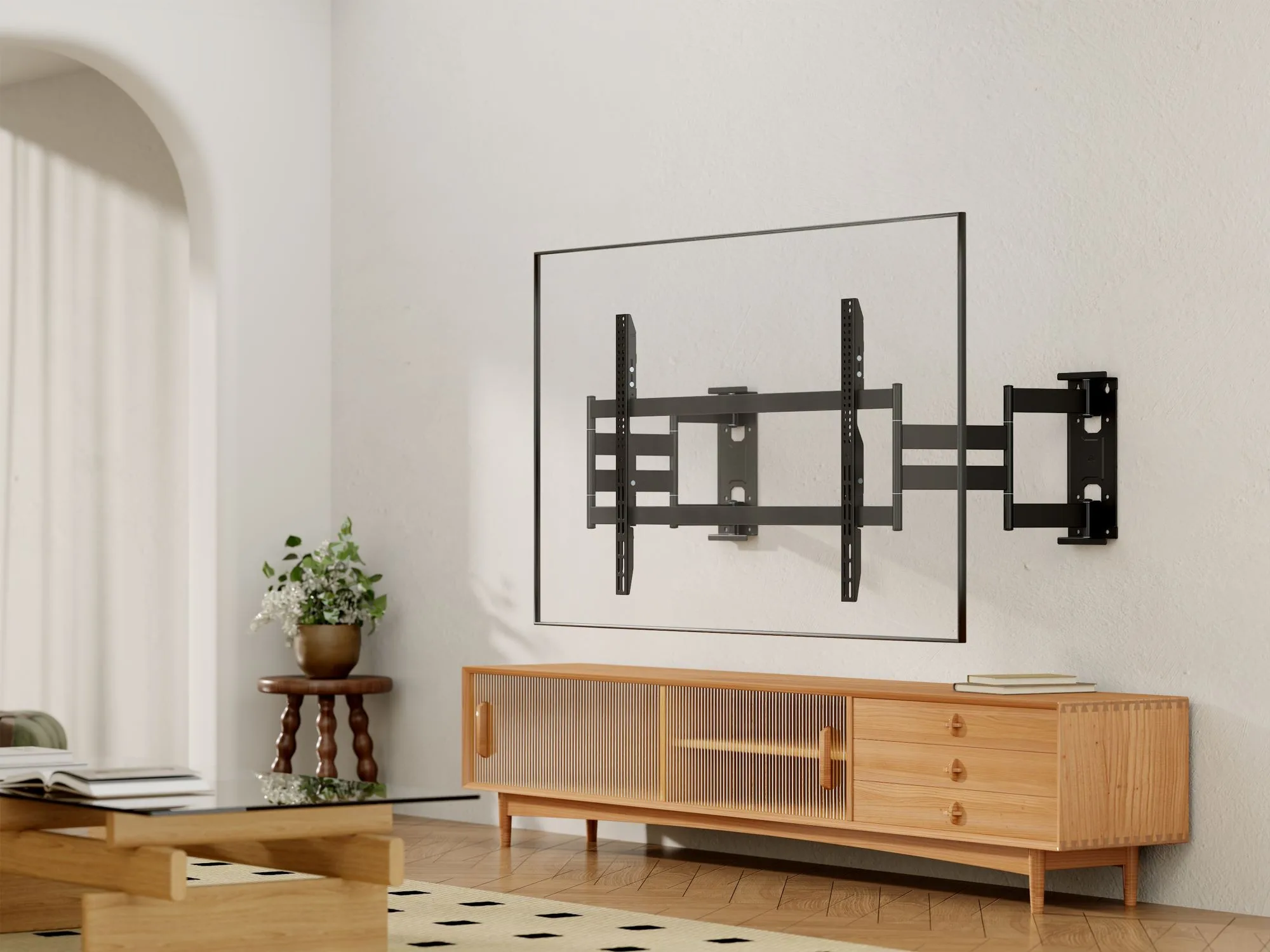 Soporte de TV  INFINITY1 MultiEspacios para Carga Pesada  75" a 120"  125kg  BRASFORMA