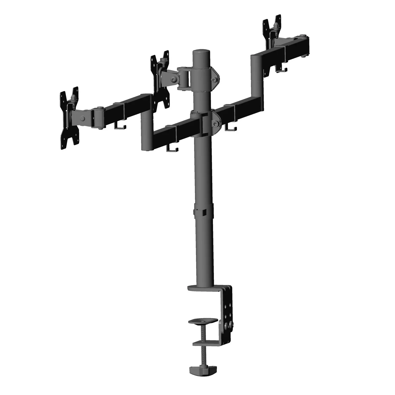 Soporte para 3 monitores 13" a 27" Articulado 360°  24Kg  C034