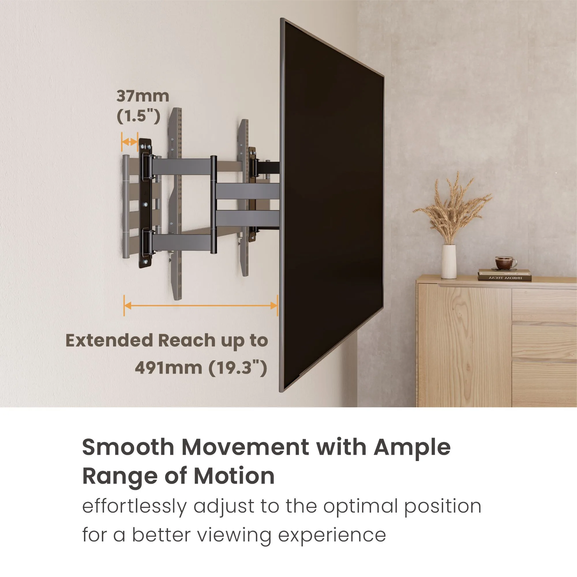 Soporte de TV INFINITY2  MultiEspacios para Carga Pesada 75" a 120" 125kg  BRASFORMA