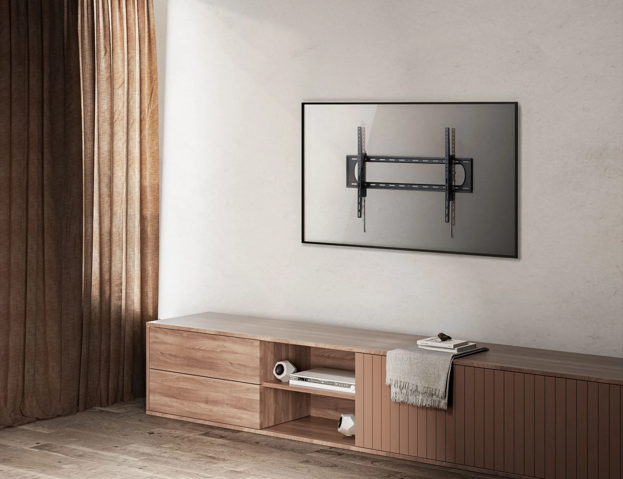 Soporte para TV Grande de Alta Carga INCLINABLE  60" a 120" 120kg  SBRP73-69T  Brasforma