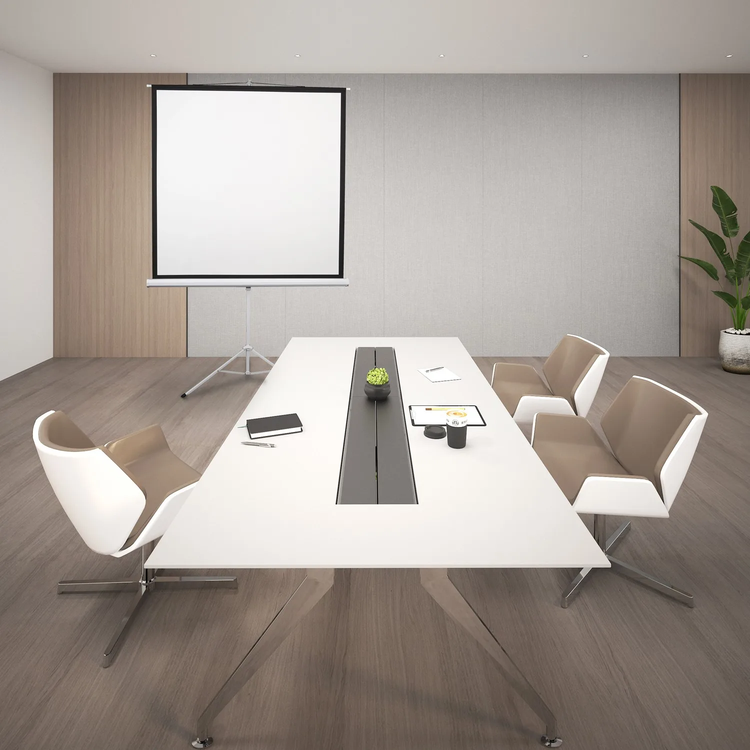 Telon  para Proyector 112" -  CINEMA - 200x200cm con TRIPODE