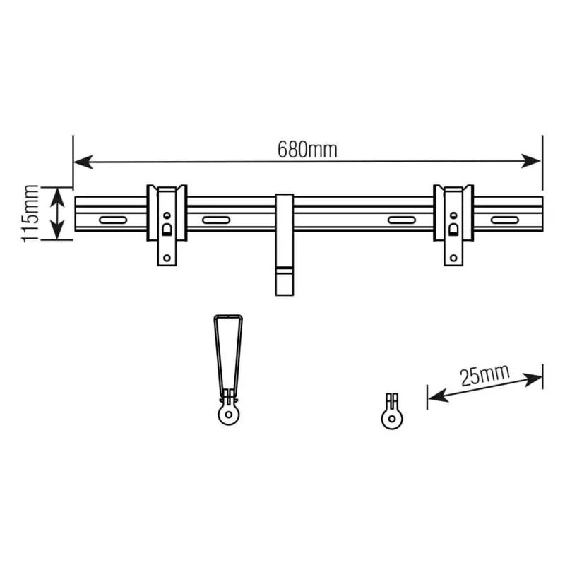 SOPORTE FIJO ULTRA SLIM 37" A 70"  30KG  + SOPORTE DECO SBRP500 BRASFORMA