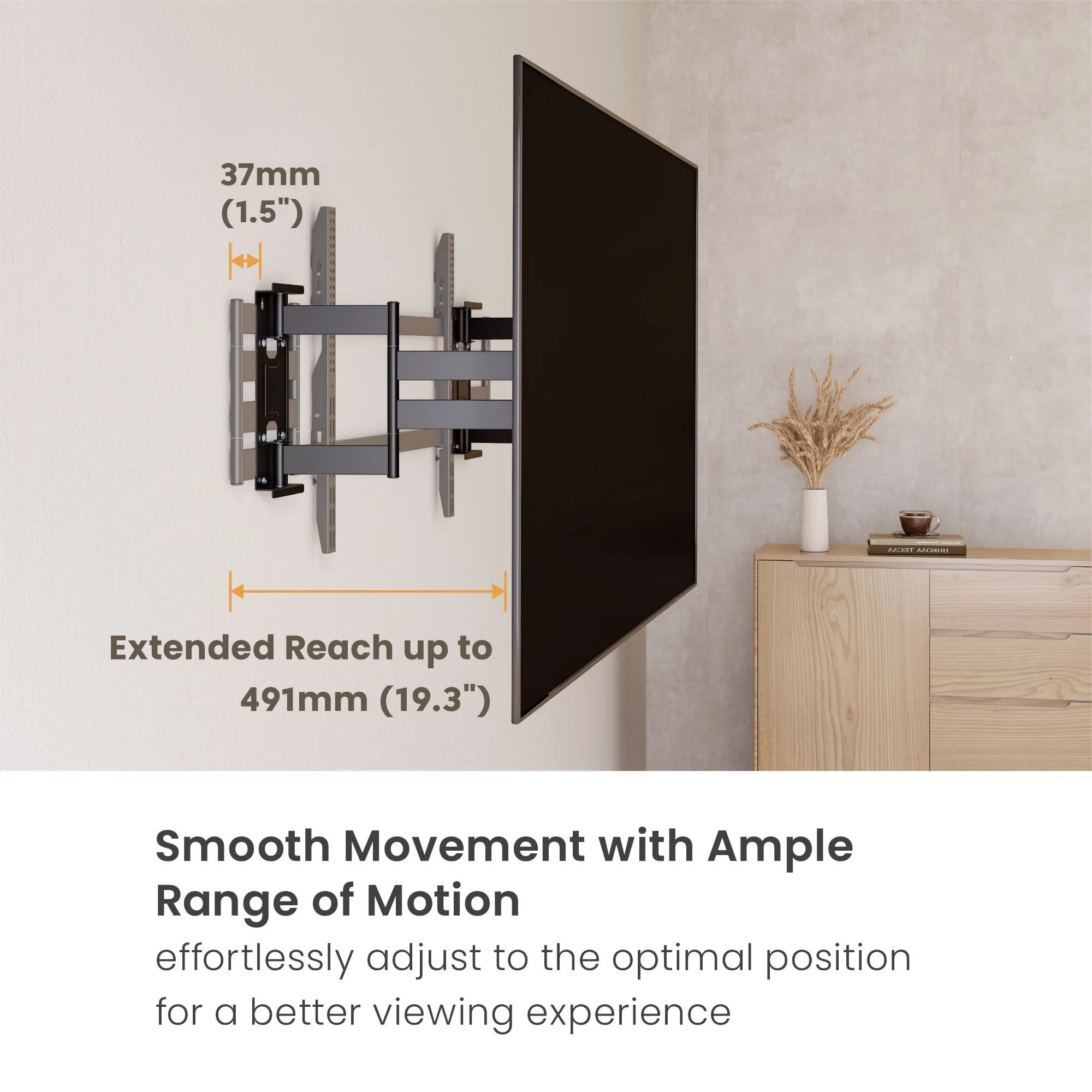 Soporte de TV  INFINITY1 MultiEspacios para Carga Pesada  75" a 120"  125kg  BRASFORMA