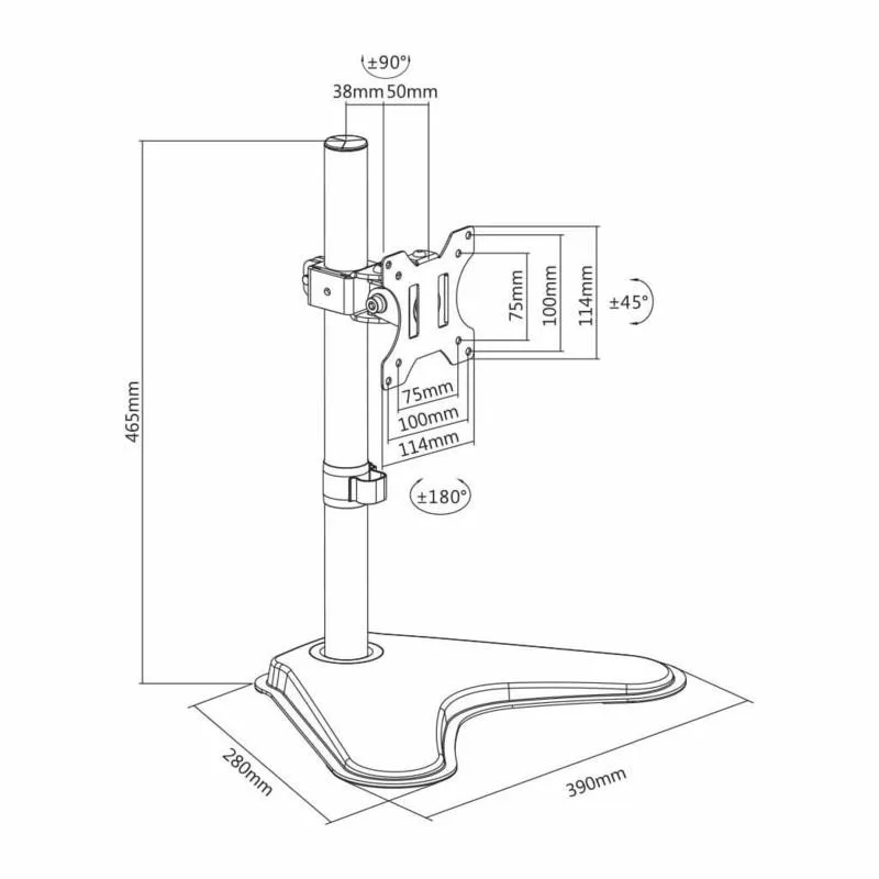 porte Articulado para Monitor LED e LCD de 13″ a 27” – Brasforma SBRM 710