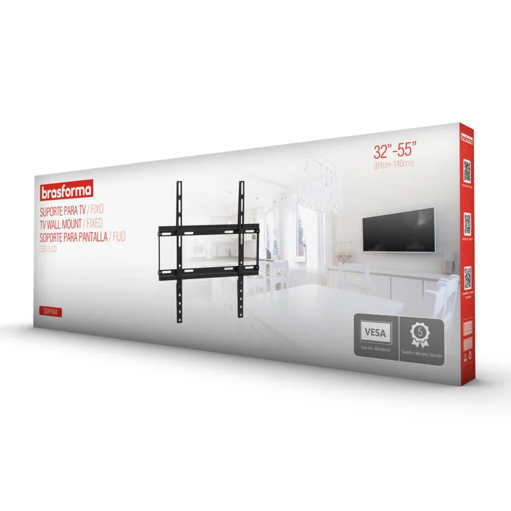 Soporte TV Fijo Ultra Delgado 32" a 55"  SBRP404  Brasforma