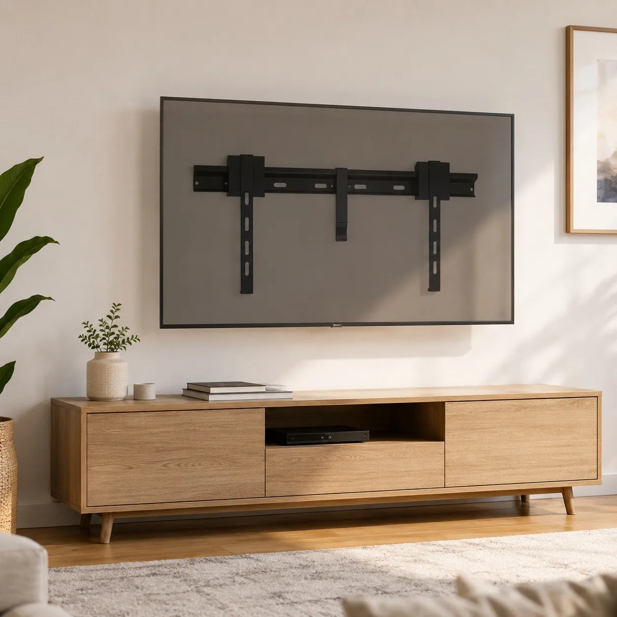 SOPORTE FIJO ULTRA SLIM 37" A 70"  30KG  + SOPORTE DECO SBRP500 BRASFORMA
