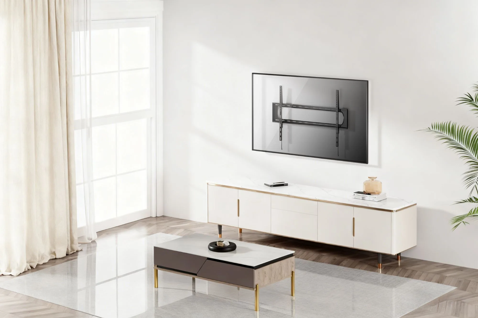 Soporte para TV Grande de  Alta Carga FIJO  60" a 120" 120kg  SBRP73-69F