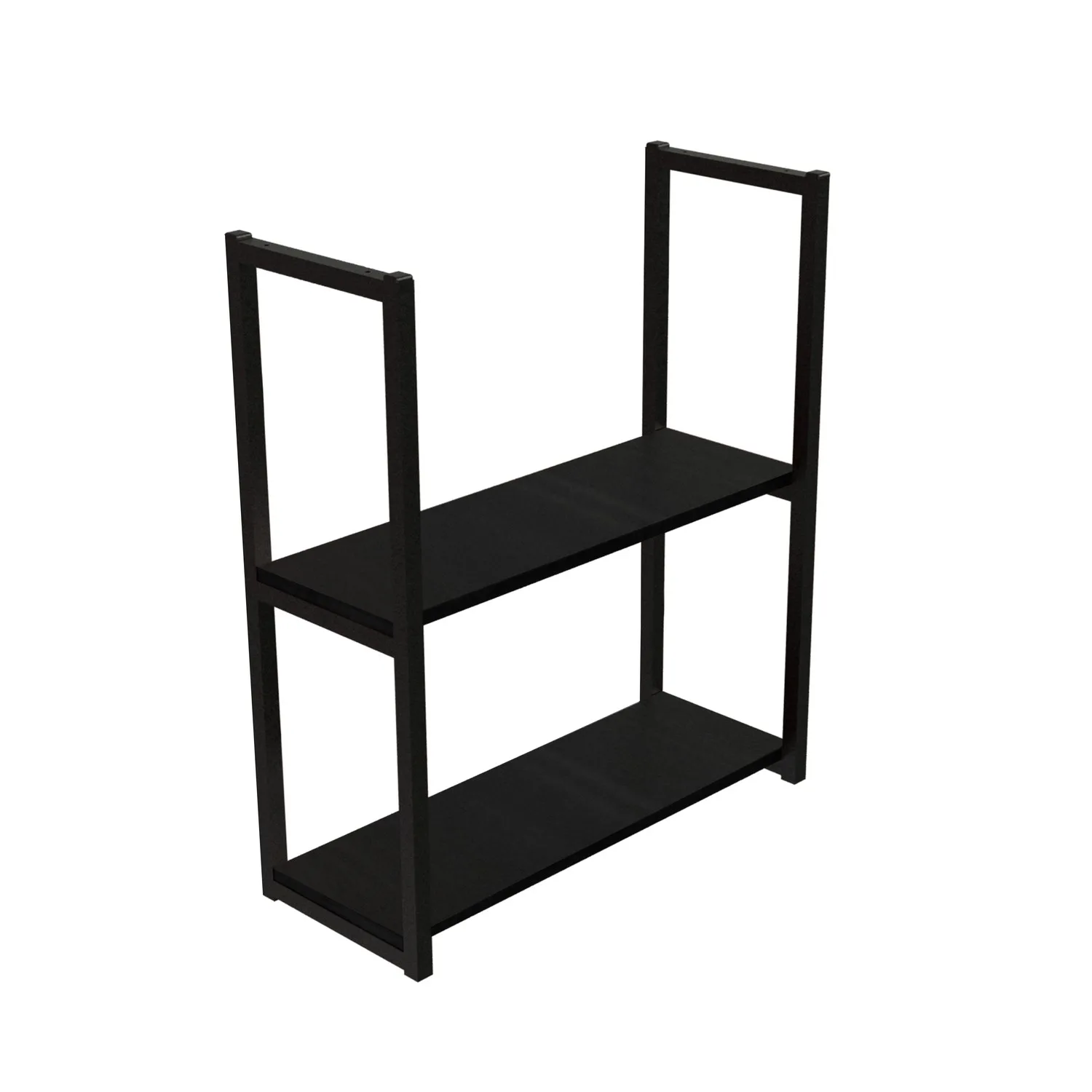 Estante Industrial 2 Repisas 60x20 cm CAFE 20kg Muro/Piso