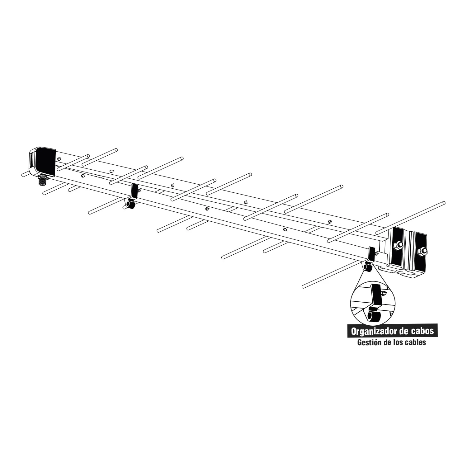 ANTENA EXTERNA HD 17dbi -UHF-3D- Full HD - 20 ELEMENTOS