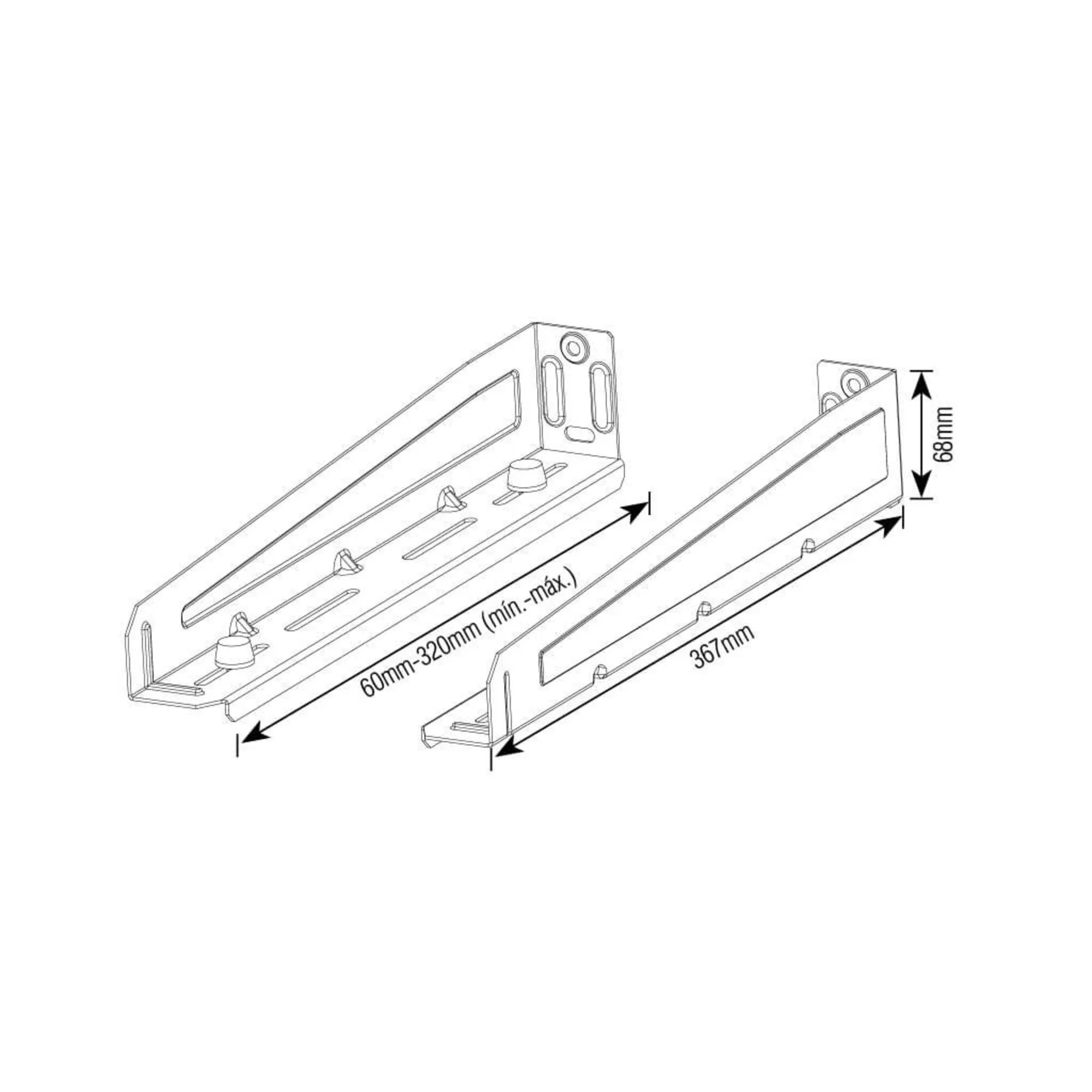 SOPORTE  IMPRESORA - MICROONDAS  AJUSTABLE  BLANCO SBR5.0 BRASFORMA